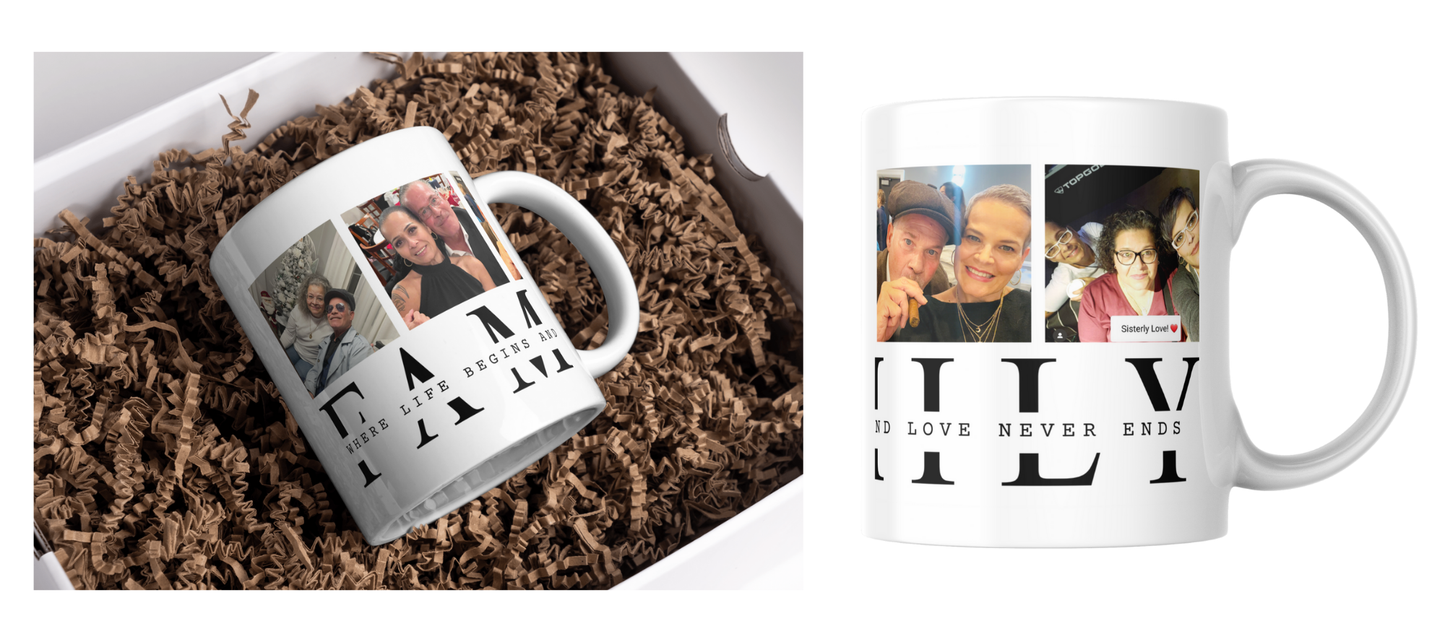 Family Love Mug | Heartfelt Family Coffee Cup | Inspirational Family Ceramic Mug 11oz & 15oz